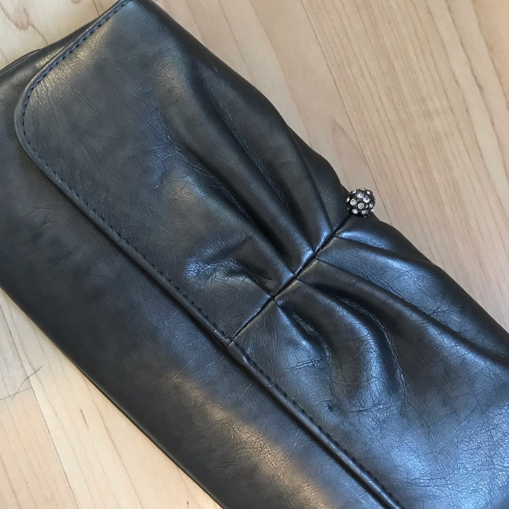 Dark silver/steel Jessica McClintock clutch
